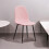 PINK FABRIC CHAIR BLACK METAL LEGS 6