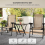 Outsunny Outdoor Three-Piece Folding Set - Portable Chairs & Table for Easy Storage 3