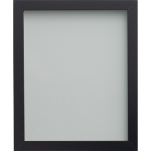 Foil Wrapped MDF Picture Photo Frame Fitted with Perspex Plexiglass, Black Frame, Size 24x16 inch/ 61x40.6cm