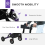 Homcom HOMCOM Folding Rollator Walker with Seat, Backrest, Bag, 4 Wheels, Purple 5