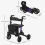 Homcom HOMCOM Folding Rollator Walker with Seat, Backrest, Bag, 4 Wheels, Purple 3