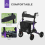 Homcom HOMCOM Folding Rollator Walker with Seat, Backrest, Bag, 4 Wheels, Purple 4