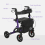 Homcom HOMCOM Folding Rollator Walker with Seat, Backrest, Bag, 4 Wheels, Purple 7
