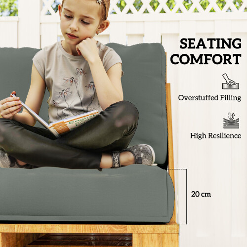 Outsunny Premium Black Cushion Set - Comfort & Durability for Relaxing Seating 2