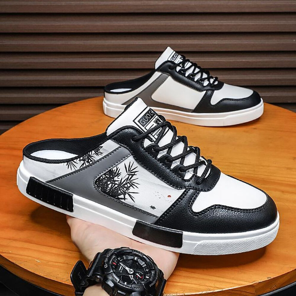 (black, 42) Big Size 47 Luxury Men Half Slippers Sandals Comfortable Breathable Casual Shoes Men Fashion Sneakers Leisure Men Slippers Slides Footwear Male