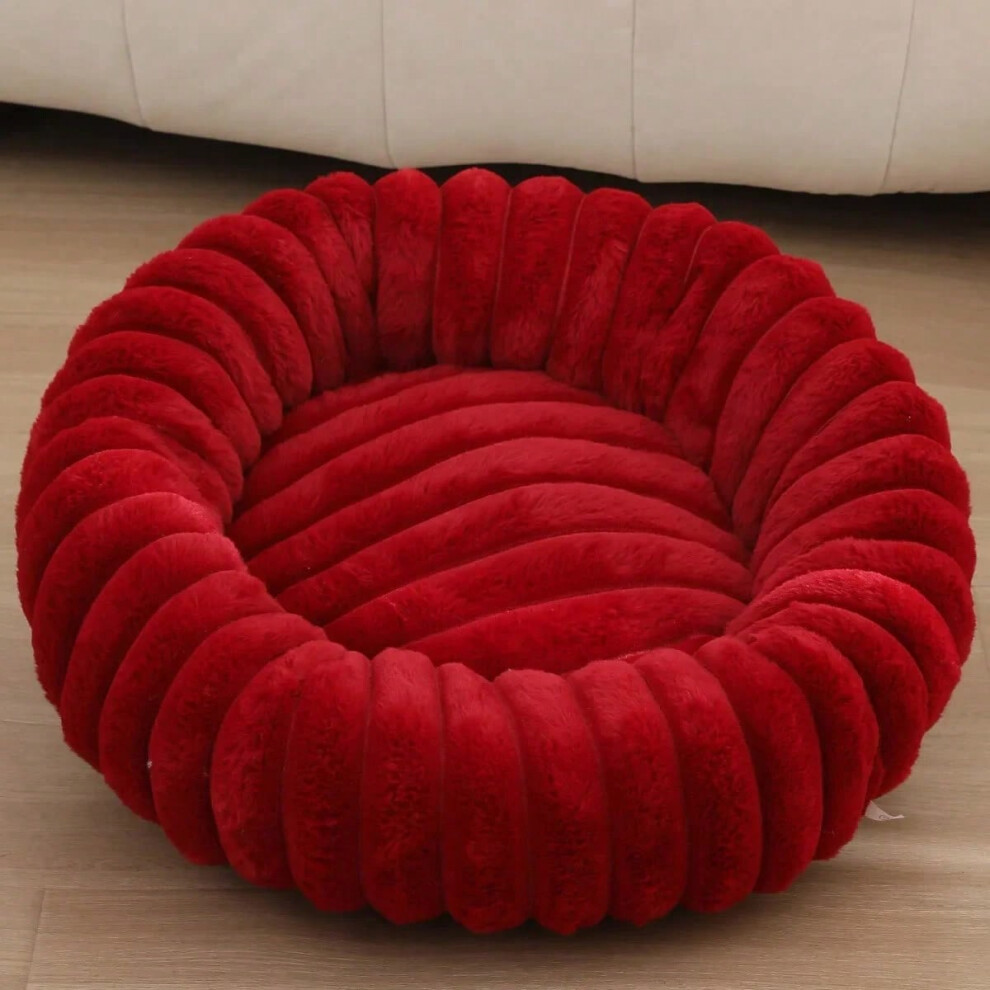 (2, L 60cm) 40-70cm Round Pet Bed for Dog Bed Super Soft Cat Bed Long Plush Dog House for Medium Dog House Winter Warm Sleeping-image-OPC-PHFZ56X-NEW