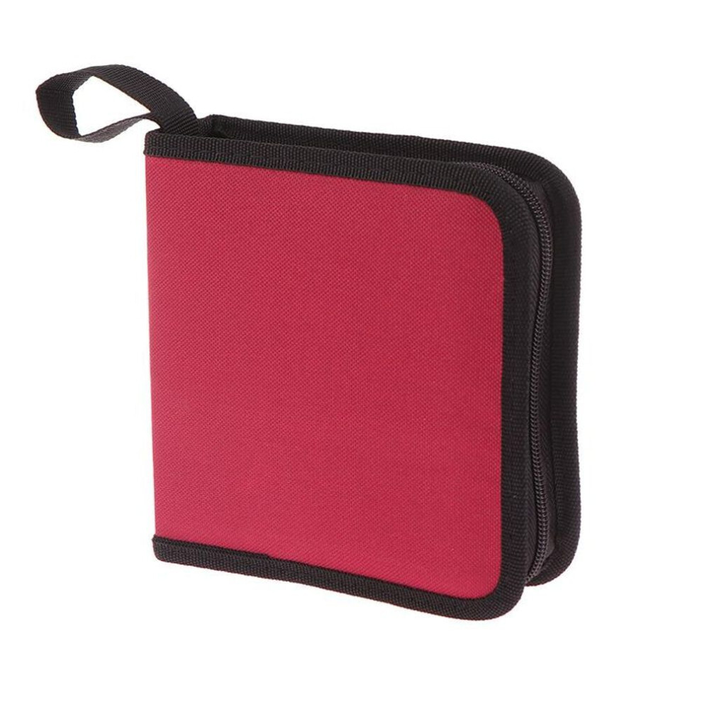 (red) 1pc 40tablets Cd Dvd Discs Oxford Handbags Storage Case Cd/dvd Case Cd Case Storage Dvd Organizer Case Dvd Booklet Holder