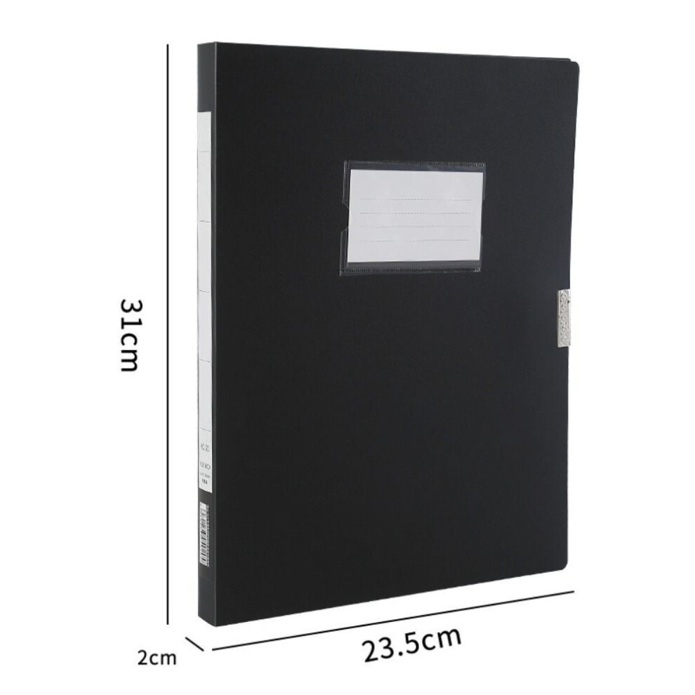 (black, 2cm) Thickened Paper Storage Box Black Blue Document Case Desktop A4 File Folder  Office