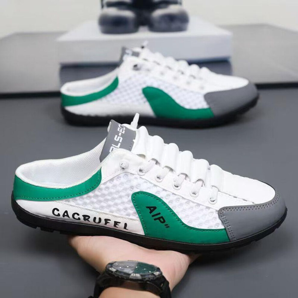 (green, 45) Men's Fashion Soft-soled Half Slippers Summer Men Trendy Bottom Casual Shoes Soft Sole Support Shoes Sneakers
