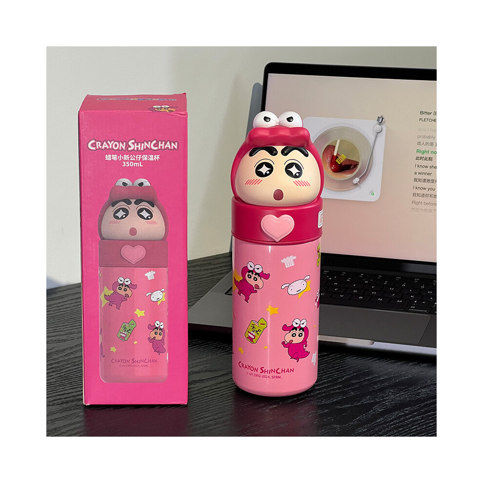 (Crocodile) Shin Chan Crayon Cartoon Insulated Water Bottle Students Durable Cup Vacuum-image-OPC-PHG2SX5-NEW