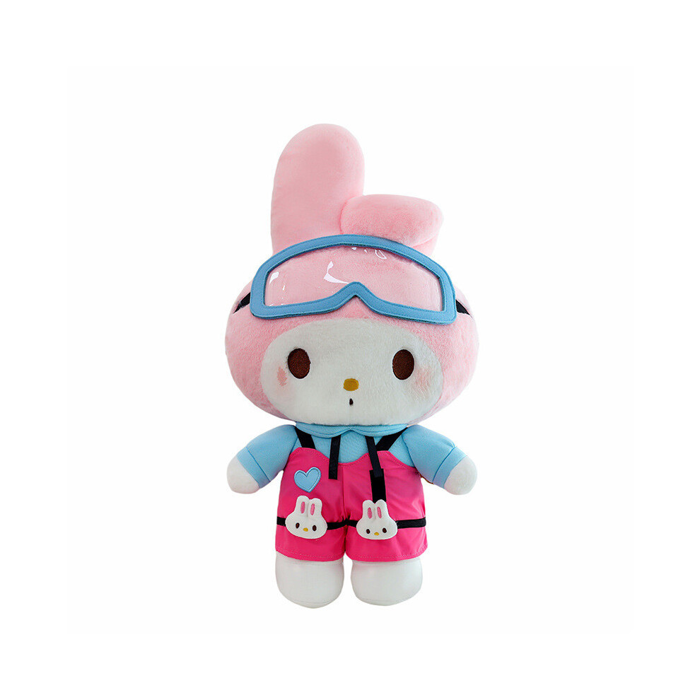 (My Melody, 40cm) Kuromi Sanrio My Melody Cute Skiing Outfit With Plush Doll Pillow For Kids-image-OPC-PHG2TKV-NEW