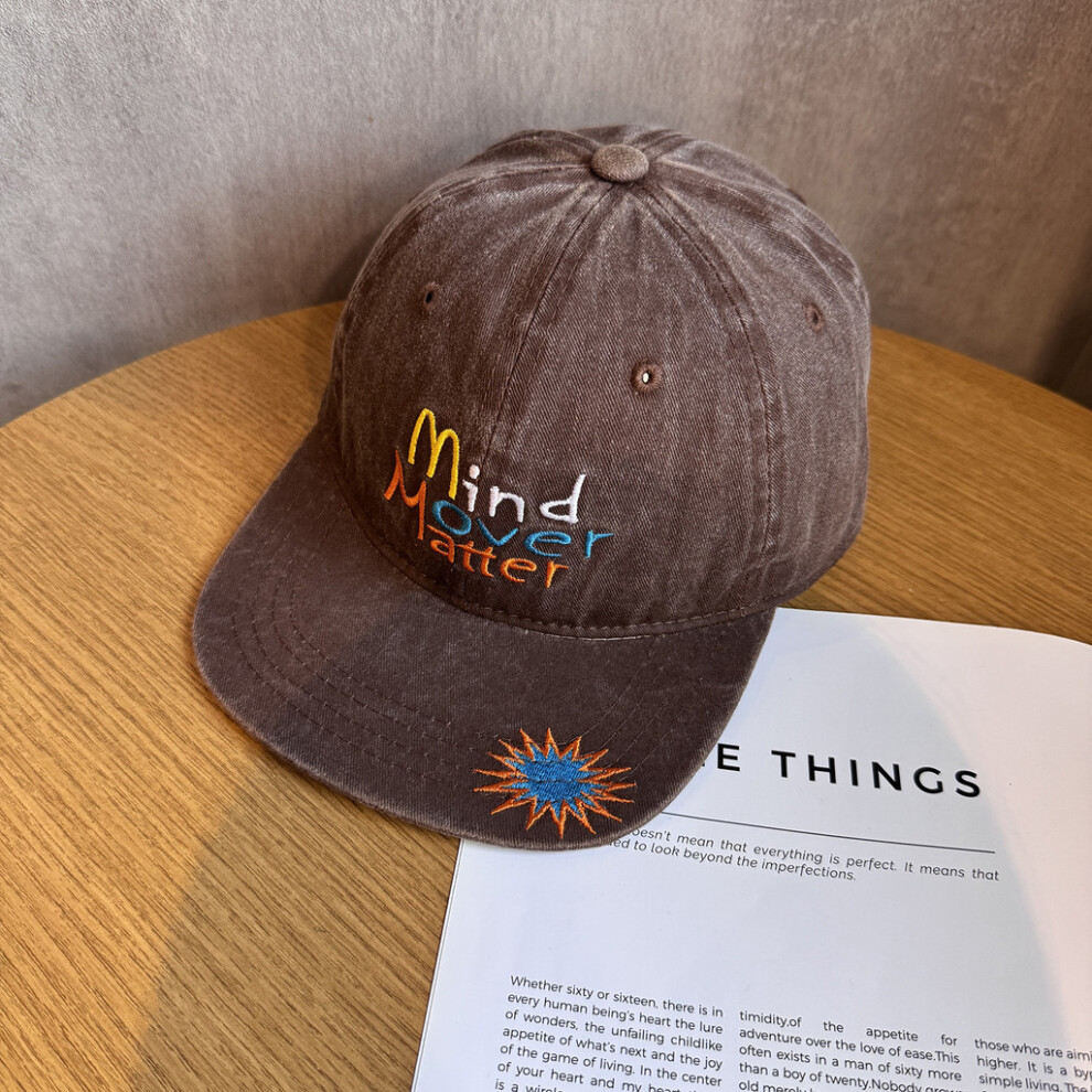 (Brown) Top Vintage Soft Baseball Cap With Letter Embroidered Protection And Sun-image-OPC-PHG2XPW-NEW