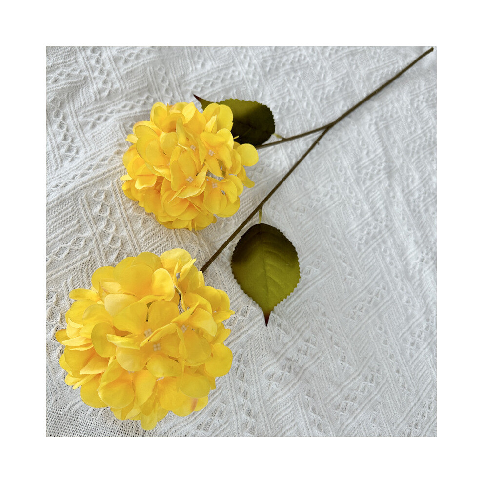 (Light Yellow) Artificial Hydrangeamacrophylla For Hotel Parties And Home Styling Decor-image-OPC-PHG5298-NEW