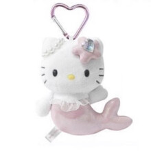 (Pink Mermaid) Hello Sanrio Kitty Plush Keychain Pendant Sparkling Unicorn Mermaid Design