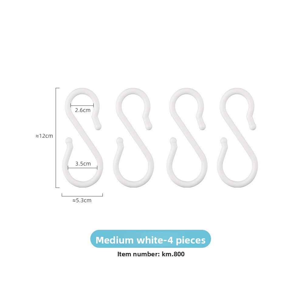 (StyleC) Plastic S Household Hooks With Double Hooks For Closet And Storage Kitchen-image-OPC-PHG58Q6-NEW