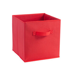 (Red) Foldable Storage Home Collapsible Folding Box Home Clothes Fabric Cub Organizer