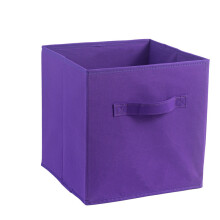 (Drak Purple) Foldable Storage Home Collapsible Folding Box Home Clothes Fabric Cub Organizer