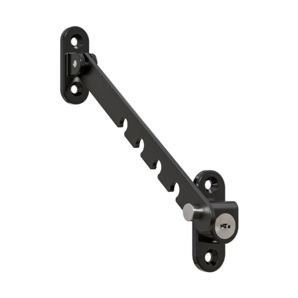 (black) Multigear Window Stopper Inside Opening Child Safety Lock Bracket Window Lock  Home