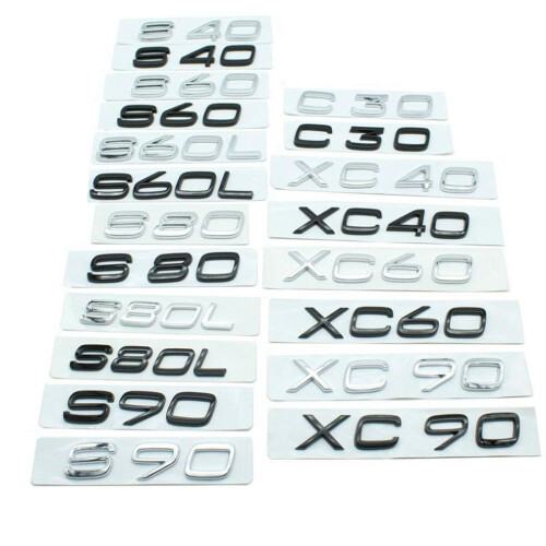T8 Letters (black, B3) Abs Car Rear Trunk Letters Logo Emblem Badge Stickers For ...