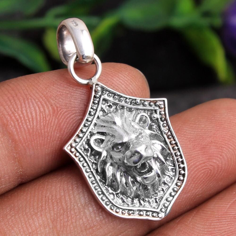 Lion Face Pendant, Unisex Jewelry, Handmade Pendant, Animal Jewelry, Gifts For Her