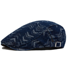 Boina vaquera con estampado vintage para hombre y mujer, gorra de vendedor de periódicos, informal, de una sola