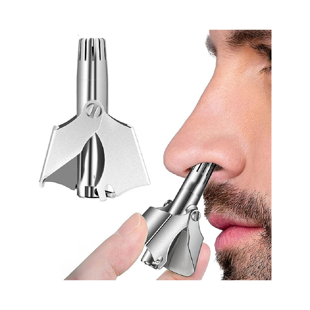 1 set Nose Hair Trimmer for Men Stainless Steel Manual Shaver Suitable For Nose Hair Razor Washable