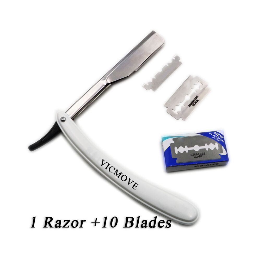 1set Men Straight Barber edge Razors Folding Shaving Knife Hair Removal Tools With 10pcs Blades