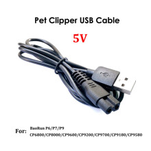 Cavo di ricarica USB per tagliacapelli Pet Clipper quadrato (+) cerchio (-) per Codos CP9600 CP6800 Baorun P6