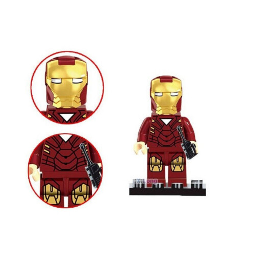 minifigure di Iron Man, action figure giocattolo da collezione 1