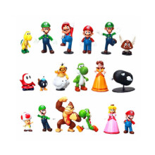 Super Mario Bros Lotto da 18 pezzi Action Figure Doll Playset Figurina Regalo Collezione