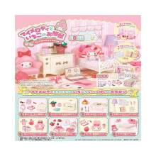 Suloinen My Melody Strawberry Room Pvc Miniature Scene -keräilylelusarja