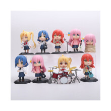 Bocchi Rock Pvc Doll Model Animaatio Rumpumusiikki Koristemalli 9 kappaletta
