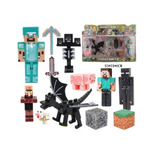 (Mo Yinglong Diamond Steve) Action figure di Minecraft da montare, decorazioni per la casa