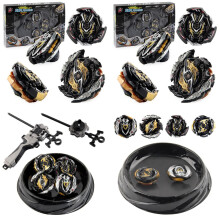 Kestävä metalliseos Xd16830a Burst Spinning Top Toy Exclusive Black Warrior -setti mukaansatempaaviin