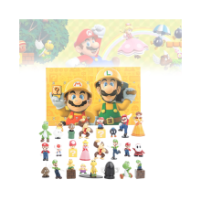 Super Mario PVC modello giocattolo bambola personaggio fungo scatola cieca periferica 24 pezzi