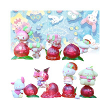 Melody Sanrio Kt Kuromi Pvc Figuurit Lelumalli Patsaat Keräilypöytä Sisustus