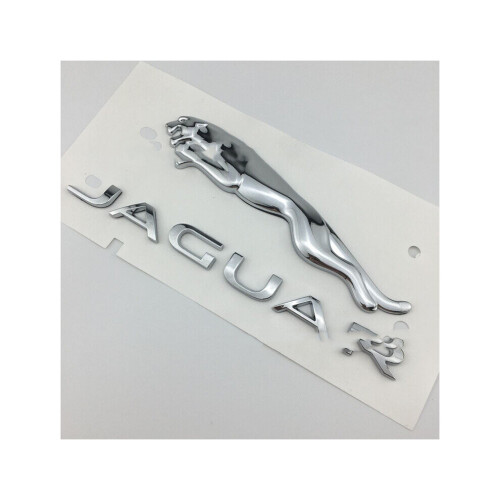 (Silver) Suitable For Jaguar Rear Trunk Labeling Logo19*4cm