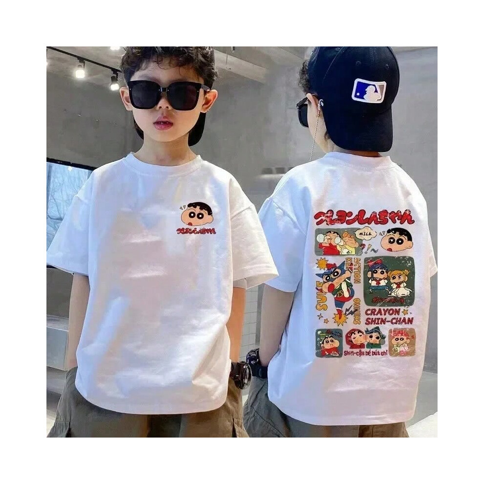 (1, 4T) 2024 Summer Kids Clothes Streetwear Print Cartoon T Shirt Short Sleeve Tops Tees Korean Boys Girls Clothes 100%Cotton T Shirts