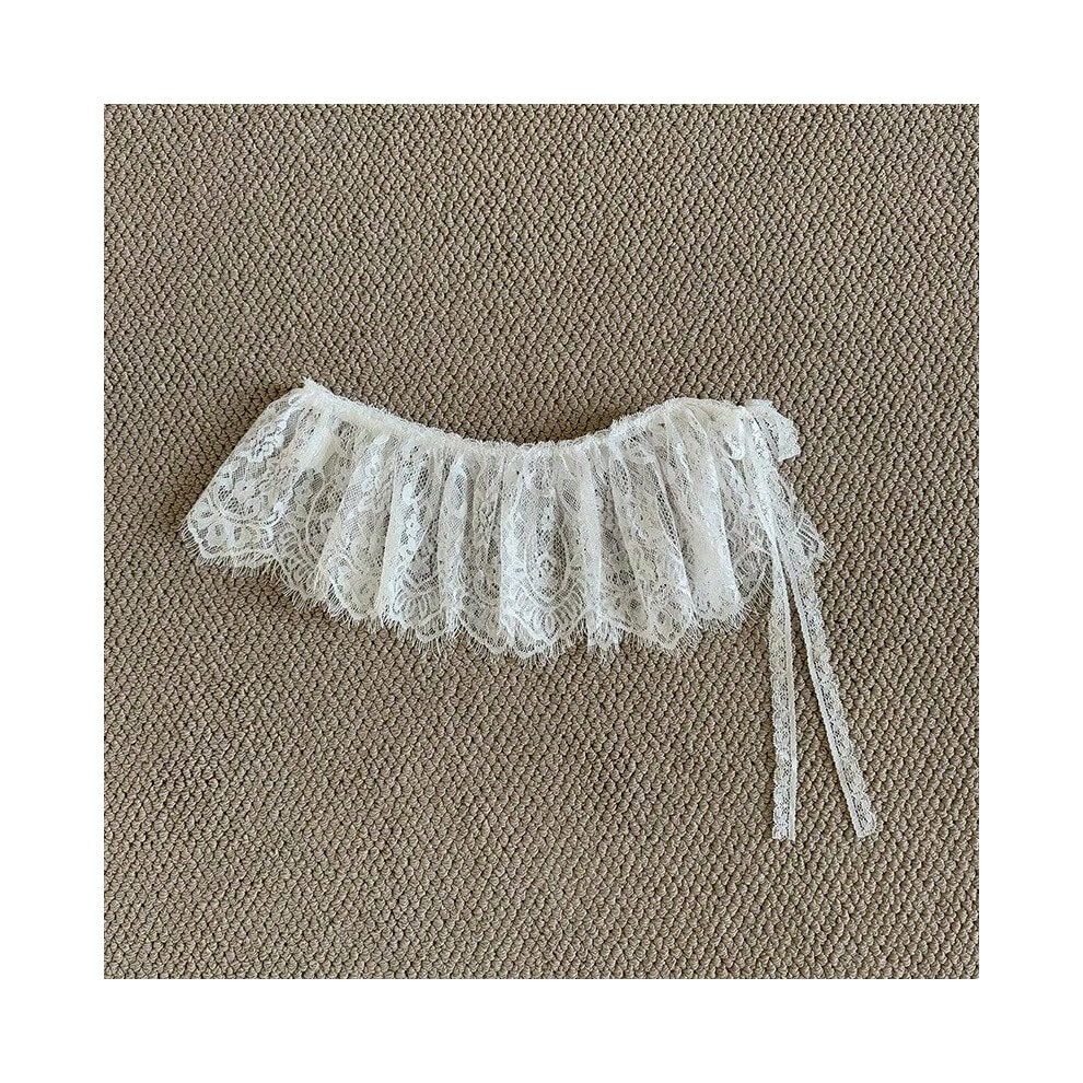 (????? 21, ???? ?????? ????????? ????) Lace f Skirt Women Summer 2025 Tulle over Skirt Matching Faion White Lace Trimmed  Skirt High Waist A-Line ort Skirt