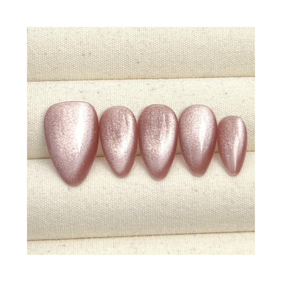 (Short Almond, Small) Roses, Handmade Press On Nails, Salon Acrylic Gel quality, 10pcs, False Nails