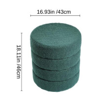 (Green) Tufted Round Channel Stool with Upholstered in Teddy Bear Fur Fabric Dressing Table Stool - White/Grey/Green