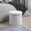 (White, Lozenge) Folding Ottoman Storage Box Footstool Space Saving Seat 2