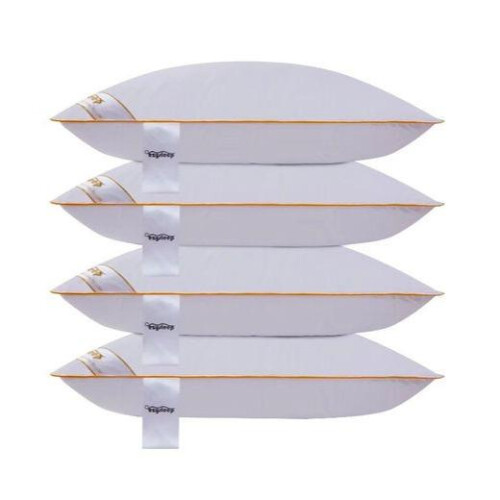 (Four Goose Feather Pillows) Hotel Quality Goose Feather and Down Pillows - 2 Or 4 Pack Options!
