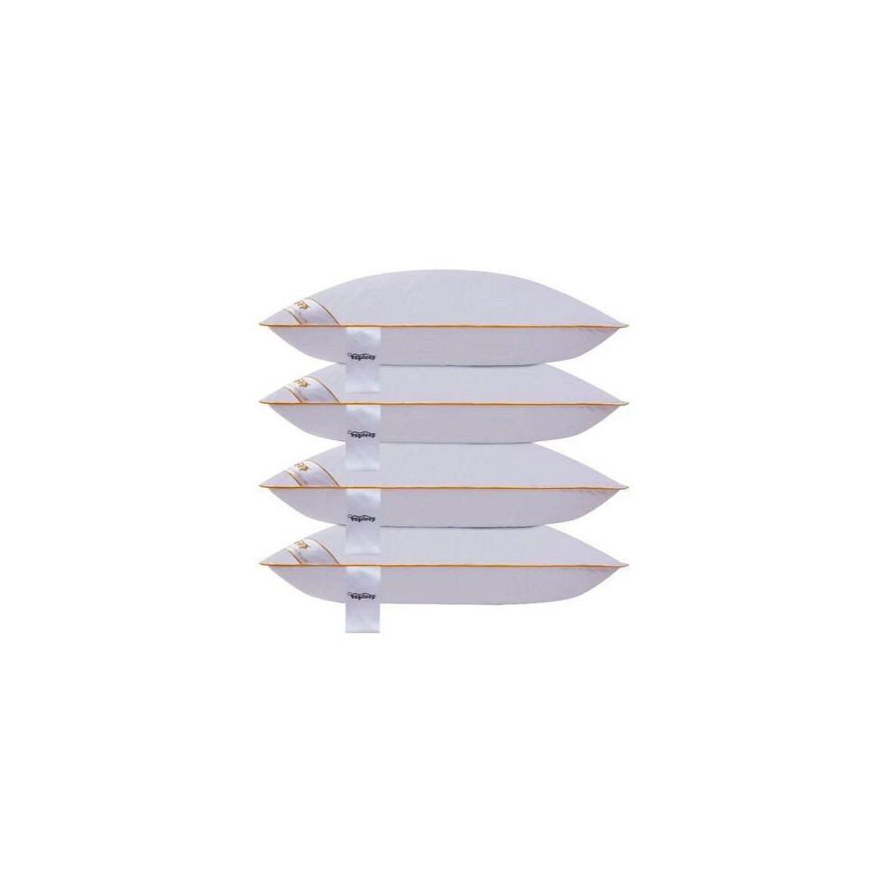 (Four Goose Feather Pillows) Hotel Quality Goose Feather and Down Pillows - 2 Or 4 Pack Options!
