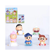 Crayon Shinchan Snow Play Pvc Figurines Set söpöjä näyttöleluja keräilijöille