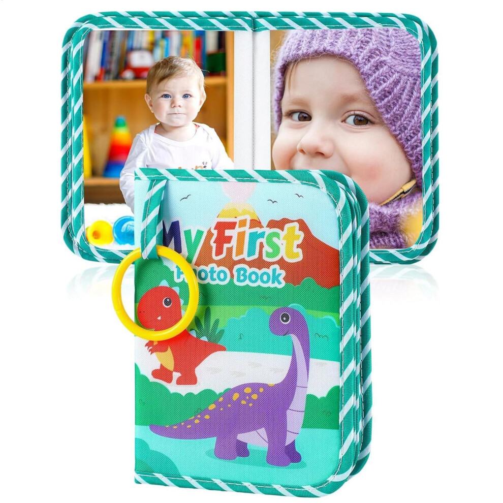Baby Photo Albums First Cartoon Memory Photo Book Hold 4x6inch Cute Picture Album With Safe Mirror Collectible Keepsake