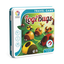Logibugs, gioco di puzzle magnetico in latta con 48 sfide, dai 6 anni in su