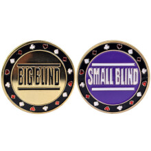 (wie das Bild, D) Eleganter Poker Button Poker Cards Guard Protector Metall Token Coin Dealer Puck Buttons Big