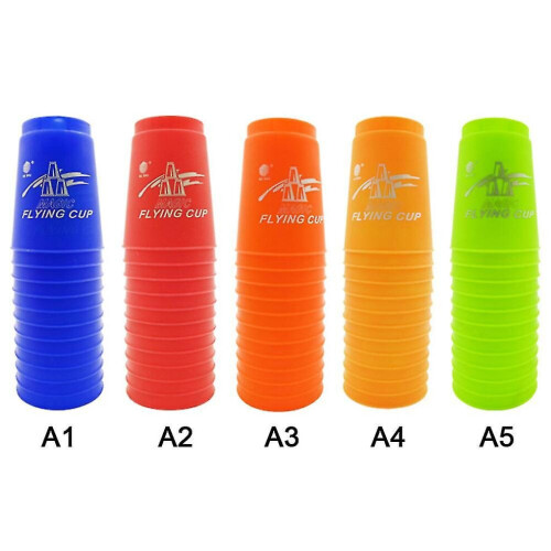 (Green) Sport Stacking Cups, 12pcs Speed Stacking Cups Speed Training Game Challenge Competition 1
