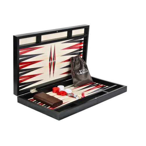 Jeu de backgammon en bois blanc tendance de 23 pouces 2